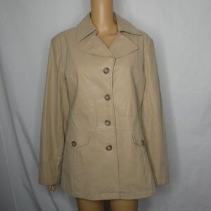 Giacca Gallery Company Tan Trench Coat Jacket Lrg